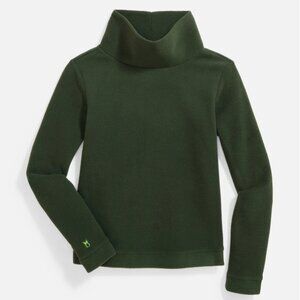 Dudley Stephens Park Slope Turtleneck in Terry Fleece, Hunter Green Size XL